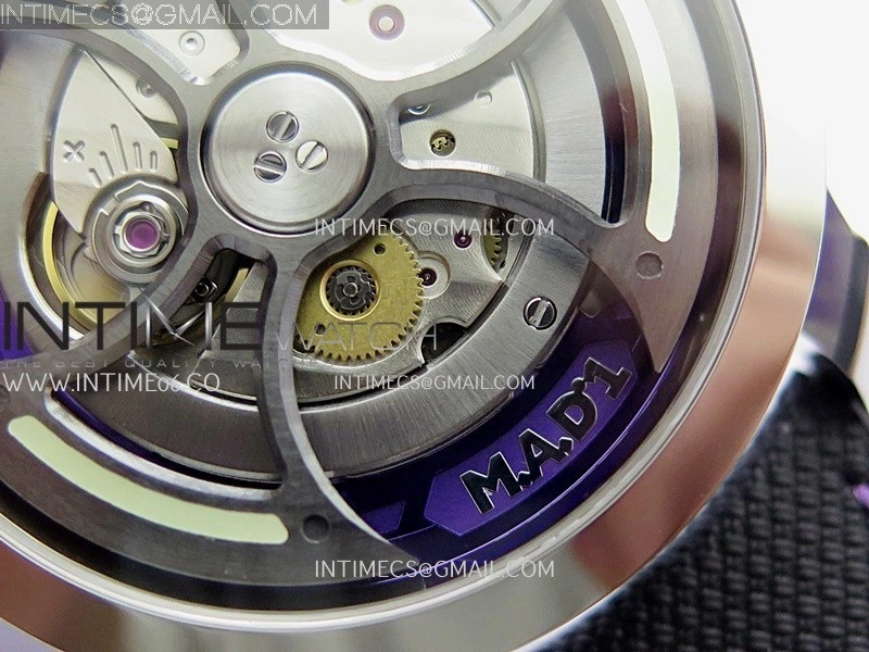 MB&F M.A.D.1.Purple SS K1F 1:1 Best Edition on Black Leather Strap Miyota 821A